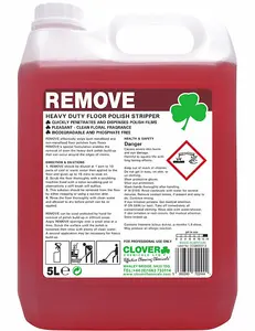 Clover Chemicals Remove Heavy Duty Floor Polish Stripper 5l