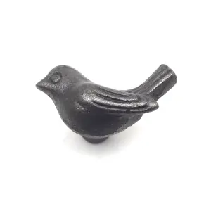 Oakcrafts - Small Antique Cast Iron Wren Cabinet Knob - Approx 50mm - Pack of 6