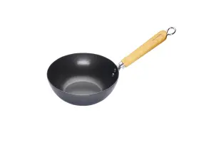 KitchenCraft World of Flavours Oriental Carbon Steel 20cm Non-Stick Wok