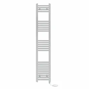 Right Radiators Prefilled Electric Straight Heated Towel Rail Bathroom Ladder Warmer Rads - Chrome 1600x300 mm