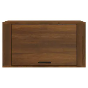 Berkfield Wall-mounted Shoe Cabinet Brown Oak 70x35x38 cm Solid Wood Pine