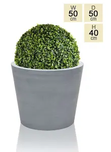 Primrose Polystone Large Grey Round Planter 50cm