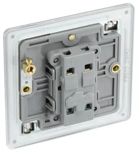 GoodHome 20A Single 2 way Screwless Intermediate switch Matt Steel effect