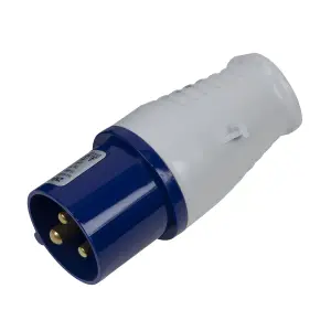 Sealey 2P+E Plug Connector 230V 16A IP44 Rated Blue Industrial Socket WP24016