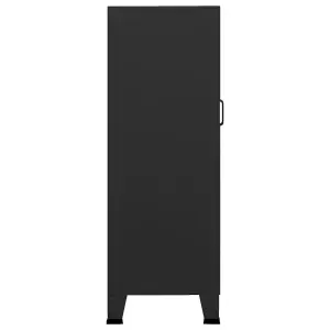 Berkfield Industrial Storage Cabinet Black 70x40x115 cm Metal