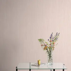 Grandeco Concerto Grasscloth Textured  Wallpaper, Pink