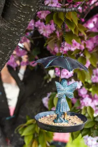 Hanging Wild Garden Bird Feeder Fairy Ornament