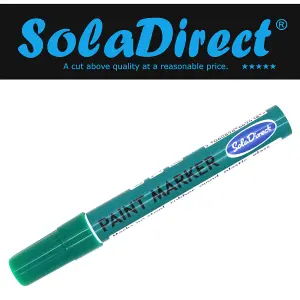 Oil-based Paint Marker Pen Permanent for Tyres Rubber Stone Leather Fabric Plastic Glass (Green)