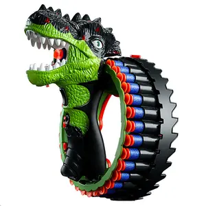 Dinosaur Target Blasting Toy With 40 Soft EVA Darts Automatic or Manual Shooting Modes