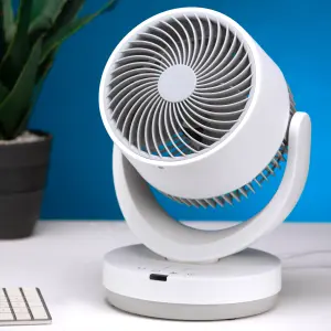 TCP White 8" 35W Remote controlled Desk fan