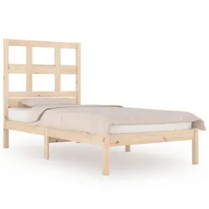 Berkfield Bed Frame Solid Wood Pine 90x200 cm