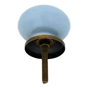 Nicola Spring - Round Ceramic Cabinet Knob - Solid