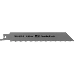 5 Pack Bi-Metal Reciprocating Saw Blades - 150mm, 10 TPI for Efficient Cutting