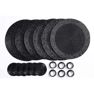 18 Piece Placemat Set Black