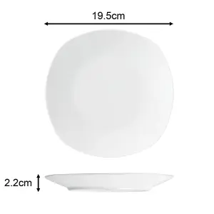 42Piece White Square Dinner Set