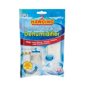 3 Hanging Wardrobe Dehumidifier Bags Scented Moisture Trap Crystals Damp control