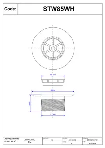 McAlpine STW85WH Standard Waste for STW 1.5" Shower Traps