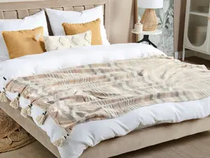 Blanket YARSELI Cotton 130 x 170 cm Beige