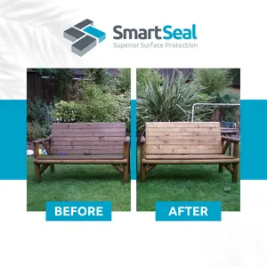 Smartseal Decking Cleaner, Fast Acting Deck Cleaner, Removes Moss, Lichen, Green Algae, Dirt and Black Spot, 5L