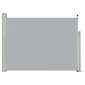 Berkfield Patio Retractable Side Awning 120x500 cm Grey