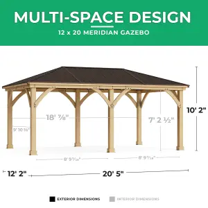 Meridian 12ft x 20ft Gazebo with Mesh Kit