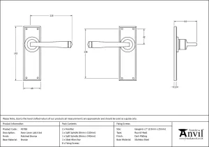 From The Anvil Polished Bronze Avon Lever Latch Set