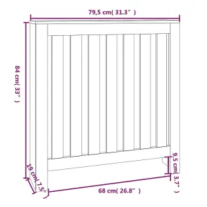 Berkfield Radiator Cover 79.5x19x84 cm Solid Wood Pine