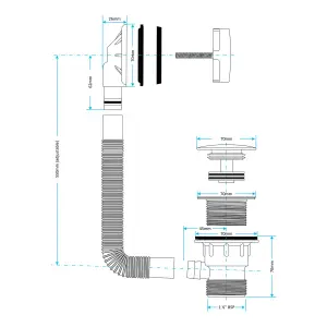 Bubly Bathrooms™ 400mm Vanity Unit 1700mm Bath and Close Coupled WC Toilet Set Chrome Thermostatic Shower Kit & Chrome Tap Set