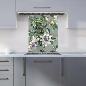 Passion Flowers Kitchen Splashback