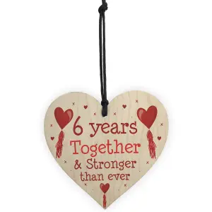 6th Anniversary Gift Wood Heart Perfect Gift For Husband And Wife Him Her Keepsake