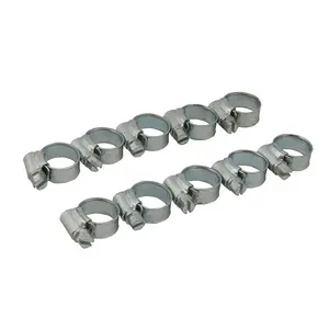 10x 10mm 16mm Steel Hose Clips Car Van Pipe Clamp Worm Screw Jubilee Seal Grips