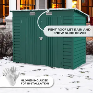 Garden Storage Shed Green