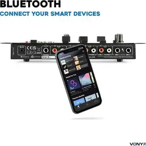 Vonyx STM3030 4 Channel DJ Mixer With Bluetooth