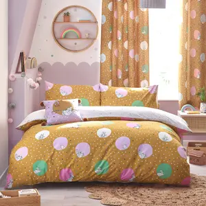 Peter Rabbit™ Dotty Single Duvet Cover Set, Polyester, Cotton, Ochre