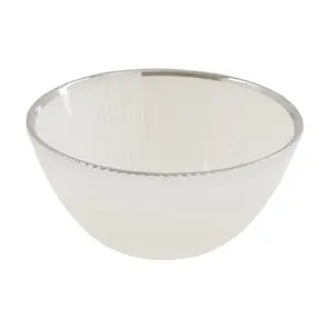 Maison by Premier Ida White Glass Bowl