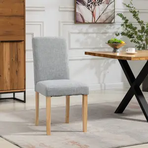 Maiolo Fabric Dining Chairs - Set of 2 - Grey