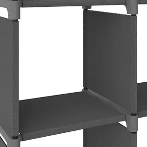 Berkfield 5-Cube Display Shelf Grey 103x30x72.5 cm Fabric