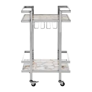 Drummond Metal Bar Cart Silver