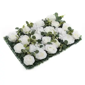 Artificial Plant Wall Panel Decoration Artificial Hedges Panels Rose Lawn Wall Plant Greenery Panels for Indoor or Outdoor