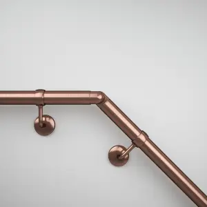 Rothley Antique Copper Bannister Staircase Handrail Adjustable Elbow (Diam) 40mm