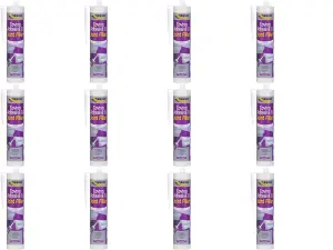 Everbuild COVE-EBD Coving Adhesive and Joint Filler, White, 290 ml (Pack of 12)