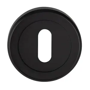 51mm Lock Profile Escutcheon Chamfered Edge Concealed Fix Matt Black