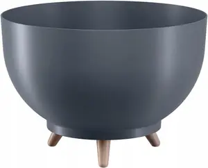 Bowl Planter Plant Pot Legs Oval Flower Modern Decorative Saucer Indoor Outdoor 40cm Anthracite with legs