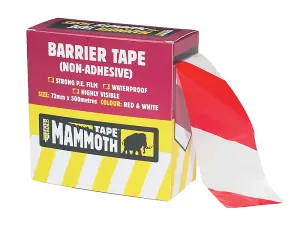 Everbuild 2BARRD500 Barrier Tape Red / White 72mm x 500m EVB2BARRD500