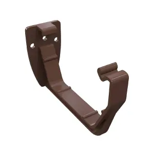 4 x Brown Square Fascia Gutter Brackets, Freeflow 114mm Rain Water Systems