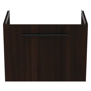 Ideal Standard i.life S Compact Matt Coffee Oak effect Wall-mounted Bathroom Vanity unit (H) 440mm (W) 600mm