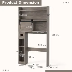 COSTWAY Over The Toilet Storage Cabinet Bathroom Organizer Toilet Rack