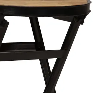 Berkfield Desk with Folding Stool Solid Mango Wood 115x50x76 cm