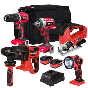 Excel 18V Cordless 5 Piece Tool Kit with 2 x 5.0Ah Batteries & Charger EXL5231