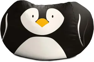 rucomfy Printed Indoor Penguin Animal Children's Medium Beanbag